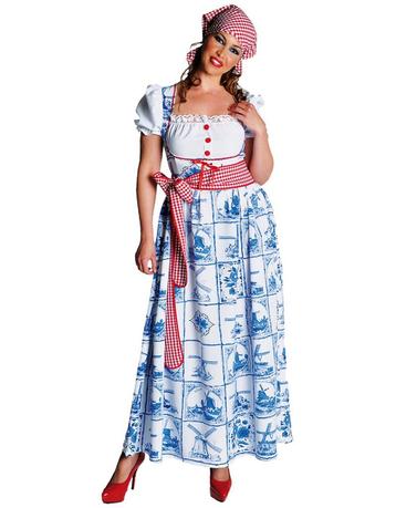 Boerin verkleed jurk delftsblauw, Ophalen of Verzenden