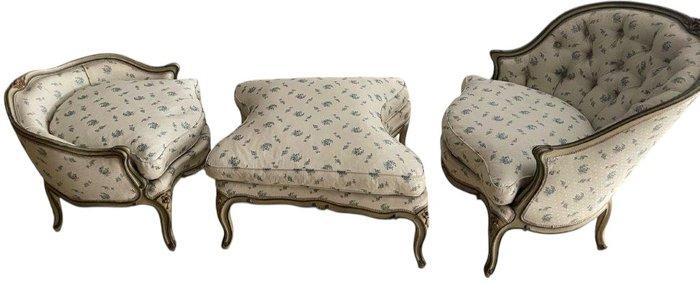 Duchesse brisée - Chaise longue - Polychroom hout, Antiek en Kunst, Antiek | Meubels | Stoelen en Sofa's