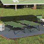 vidaXL Opvouwbaar Campingbed 2 pcs Amy geel 206 x 76 x 74 cm, Caravans en Kamperen, Verzenden, Nieuw