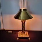 Lampe de table - cuivre, étain, verre
