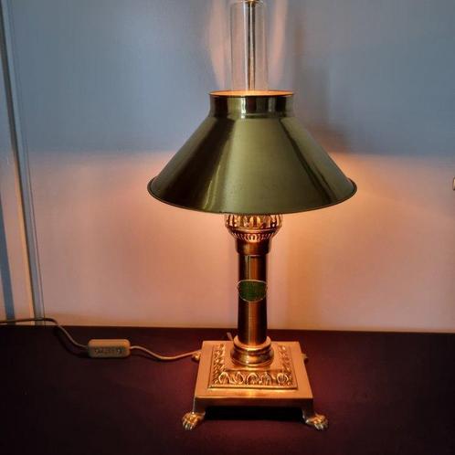 Lampe de table - cuivre, étain, verre, Antiek en Kunst, Curiosa en Brocante