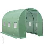 tectake Foliekas in tunnelvorm met 6 ramen 343x200x200cm - g, Tuin en Terras, Verzenden, Nieuw