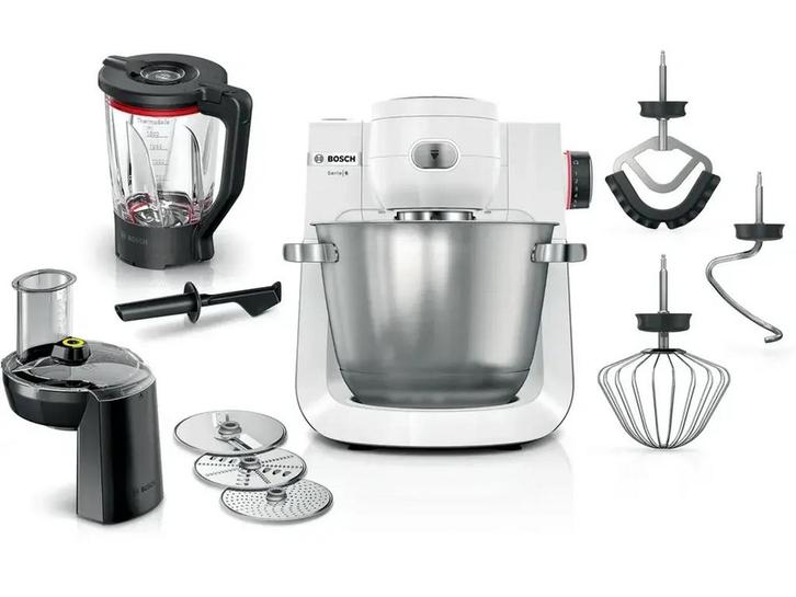 Bosch Serie | 6 - Keukenmachine 1600 W - 5,5 L RVS kom - Wit, Electroménager, Mélangeurs de cuisine, Envoi