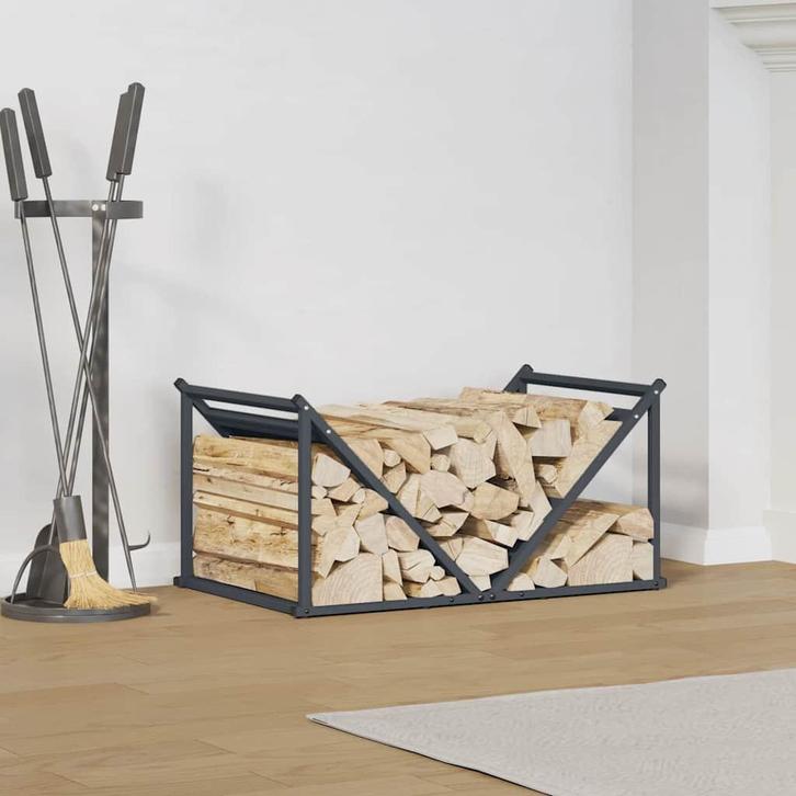 vidaXL Brandhoutrek 70x43x34,5 cm koudgewalst staal, Tuin en Terras, Brandhout, Verzenden