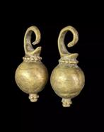 Grote paar massieve messing oorbellen - DAYAK - Borneo -