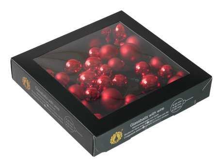 Kerstballen van glas rood glans mat red combi - 20/25/30mm 6, Hobby en Vrije tijd, Knutselen, Nieuw