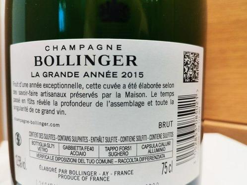 2015 Bollinger, La Grande Année - Champagne - 6 Bouteilles, Verzamelen, Wijnen