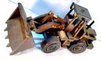 Hand-Crafted Wooden Articulated Tractor / Loader – Folk Art