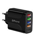 DrPhone HALOXIII – 48W 4 USB Poorten Snel Lader + USB-C PD, Télécoms, Verzenden