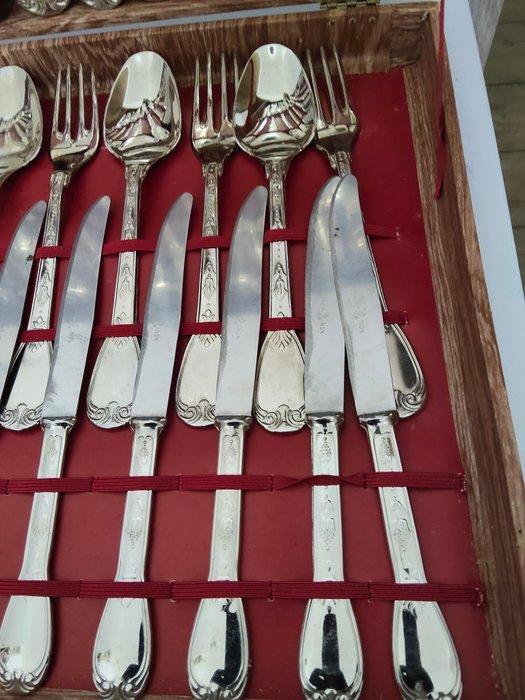 Bestekset voor 12 personen (51) - Verzilverd, Antiek en Kunst, Antiek | Meubels | Tafels