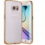 Samsung S7 Edge Hoesje TPU Electro Shine Case Goud +, Télécoms, Téléphonie mobile | Housses, Coques & Façades | Samsung, Verzenden