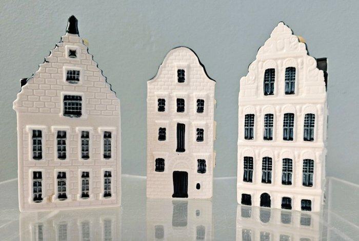 KLM-huisje (3) - Goudkantoor - nr. 77, 79, 81 met kaartjes, Antiek en Kunst, Antiek | Glaswerk en Kristal