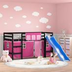 vidaXL Kinderhoogslaper met gordijnen 90x200 cm grenenhout, Huis en Inrichting, Slaapkamer | Bedden, Verzenden, Nieuw