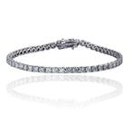 Zonder Minimumprijs - Armband - 14 karaat Witgoud - 7.31ct., Handtassen en Accessoires, Armbanden, Nieuw