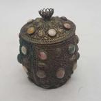 Antique Copper - Sieradendoos - Koper, Steen - Sieradenkist, Antiek en Kunst