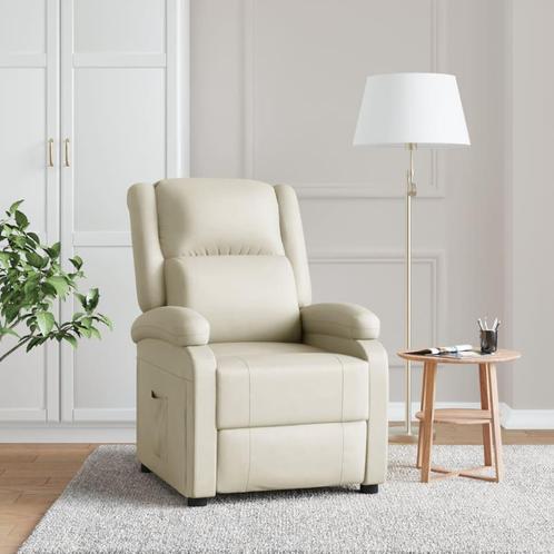 vidaXL Fauteuil verstelbaar kunstleer wit, Huis en Inrichting, Fauteuils, Nieuw, Verzenden