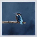 Matthieu van Riel - Kingfisher on a Branch, Night, Antiek en Kunst