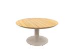 Suns Grado tuintafel camel sand met teak tafelblad Ø 150 cm, Nieuw