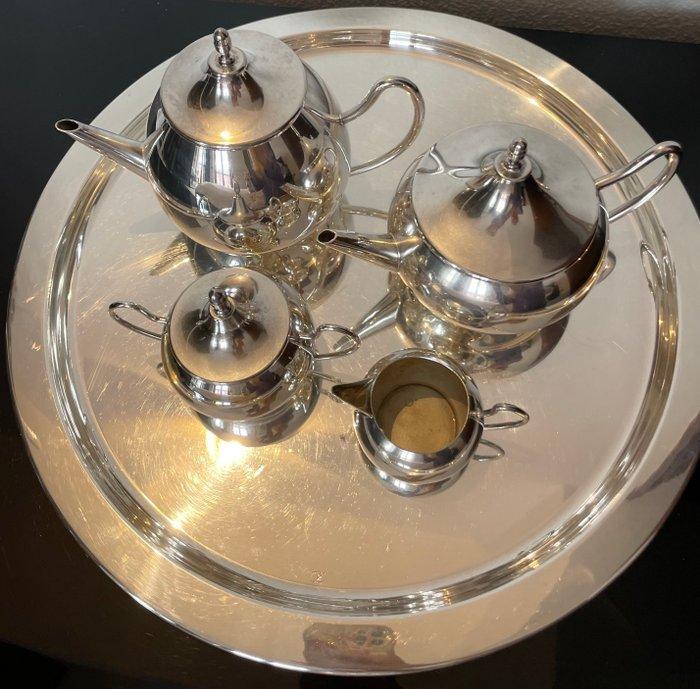 Koffieservies (5) - Verzilverd, Antiek en Kunst, Antiek | Meubels | Tafels