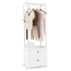 2dekans | Coast Kledingrek met 2 Laden en Wielen – 52x40x161, Ophalen of Verzenden