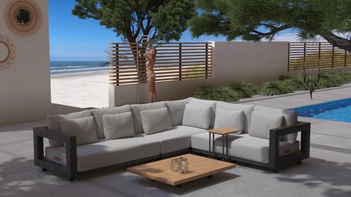 4 Seasons Outdoor Metropolitan loungeset met lange zijde, Tuin en Terras, Tuinsets en Loungesets