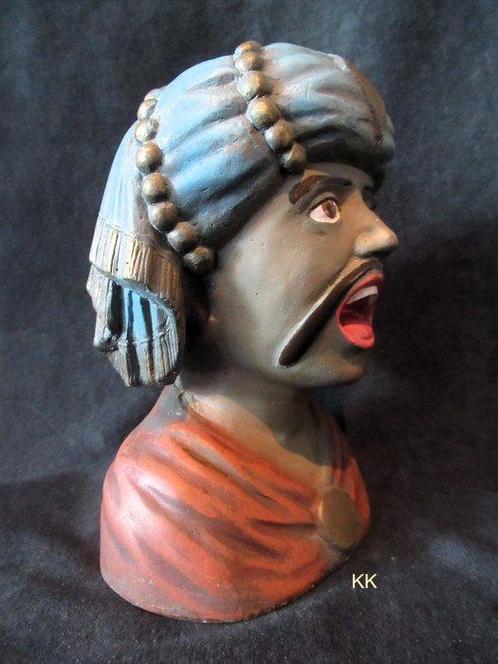 Tête à la bouche ouverte dite « Gaper » - Grote unieke, Antiek en Kunst, Antiek | Wandborden en Tegels