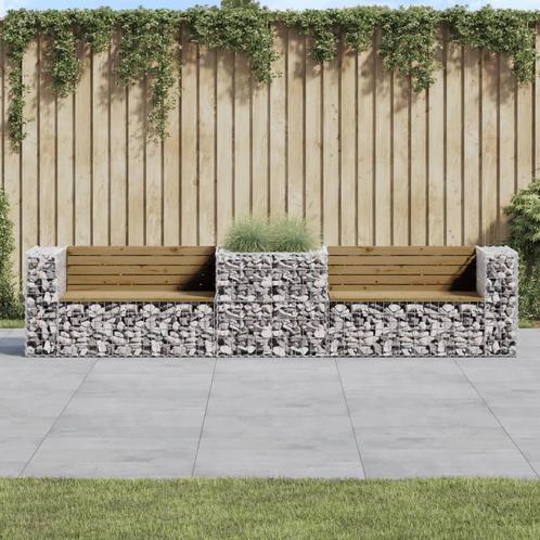 vidaXL Tuinbank met schanskorf geïmpregneerd grenenhout, Tuin en Terras, Tuinsets en Loungesets, Nieuw, Verzenden