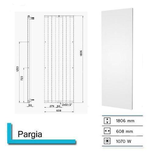 Handdoekradiator Pargia 1806 x 608 mm Donker Grijs Structuur, Doe-het-zelf en Bouw, Sanitair, Overige typen, Nieuw, Ophalen of Verzenden