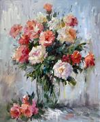 Ekaterina Dzuba (1982) - Fleurs dans un Vase Transparent, Antiek en Kunst