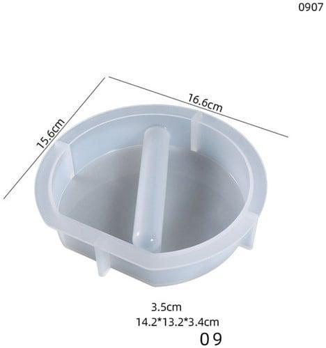 Siliconenmal platrond diagonaal 09 reageerbuis epoxy resin, Hobby en Vrije tijd, Knutselen, Nieuw