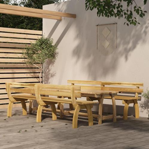 vidaXL Ensemble à manger de jardin 3 pcs Bois de pin, Jardin & Terrasse, Ensembles de jardin, Neuf, Envoi