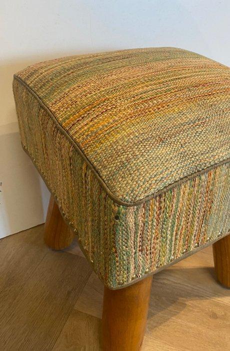 Poef - Wol, Hout, Antiek en Kunst, Curiosa en Brocante