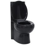 vidaXL Toilet hoekmodel keramisch zwart, Verzenden, Nieuw