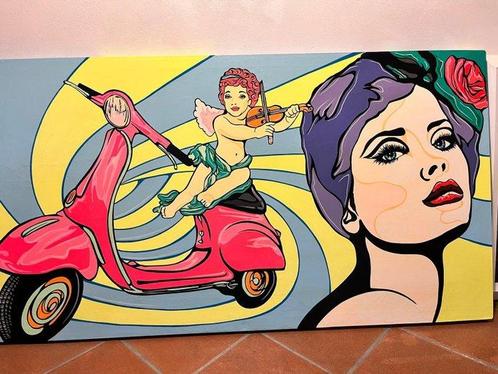 Andy (1971) - Viaggio in Vespa, Antiek en Kunst, Kunst | Schilderijen | Modern