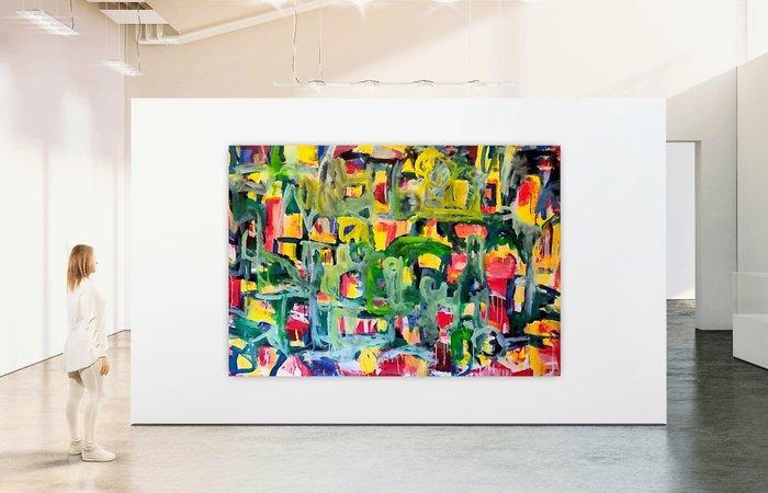 PIXA - “Urban Jungle” – XXL Abstract Expressionist Painting, Antiek en Kunst, Kunst | Schilderijen | Modern