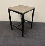 Tweedehands statafel (hxbxd) 111x80x80 cm, Bruin eiken blad, Gebruikt