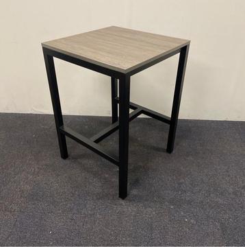 Tweedehands sta-tafel (hxbxd) 111x80x80 cm, Bruin eiken blad disponible aux enchères