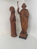 Deux sculptures religieuses - Fait main - 42 cm (2) -