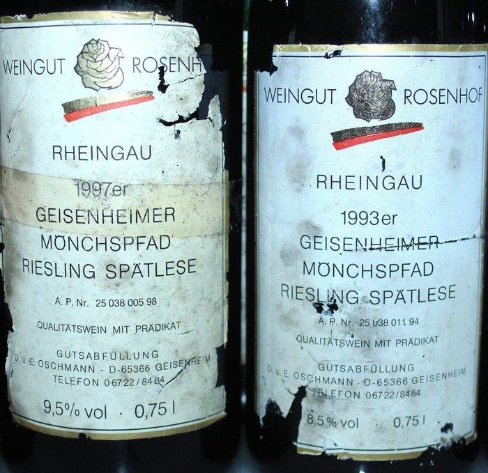 1993 + 1997 Riesling Spätlese (sweet) - Geisenheimer, Collections, Vins