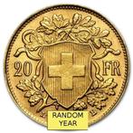 Zwitserland. Swiss Gold 20 Francs Vreneli Helvetia (Random