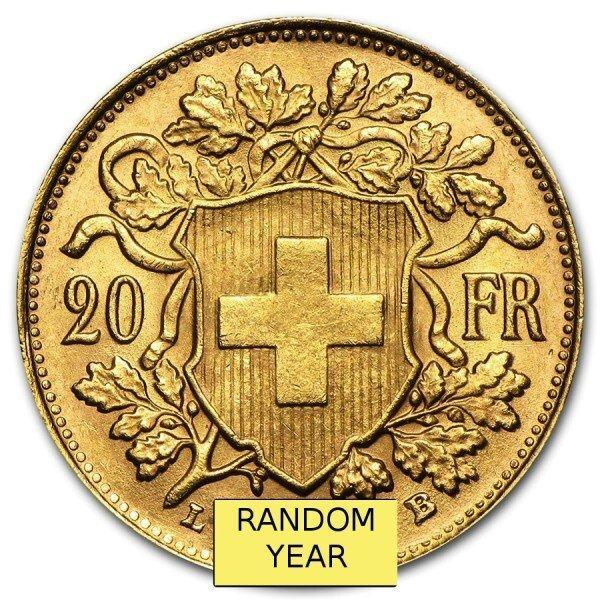 Zwitserland. Swiss Gold 20 Francs Vreneli Helvetia (Random, Postzegels en Munten, Edelmetalen en Baren