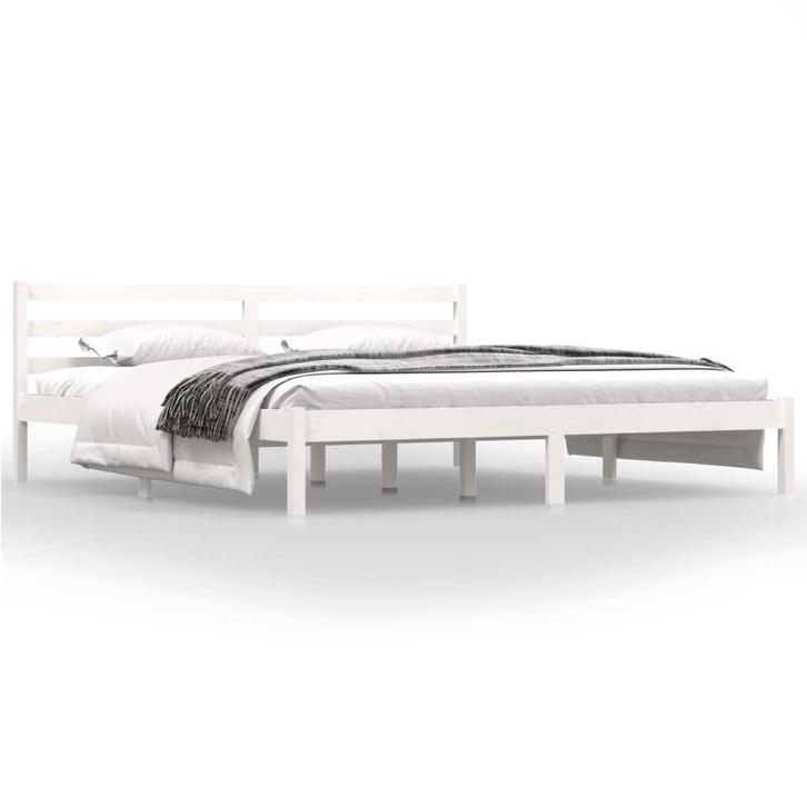 Bedframe Grenen 180x200 Wit - Retour Deal! -40%, Huis en Inrichting, Slaapkamer | Bedden, 180 cm, 200 cm, Wit, Nieuw, Hout, Tweepersoons