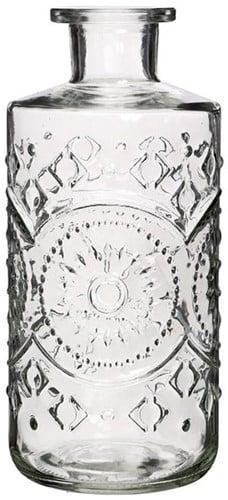 Gekleurde glazen fles berlin clear ook geschikt als olielamp beschikbaar voor biedingen