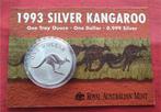 Australië. 1 Dollar 1993 Kangaroo, 1 Oz (.999)  (Zonder, Postzegels en Munten
