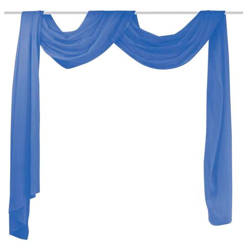 vidaXL Overgordijn voile 140x600 cm koningsblauw, Huis en Inrichting, Stoffering | Gordijnen en Lamellen, Nieuw, Verzenden