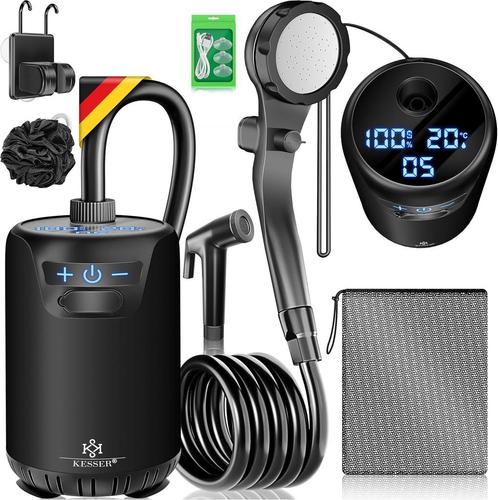 KESSER® Campingdouche, zonnedouche met pomp en oplaadbare ac, Huis en Inrichting, Woonaccessoires | Overige, Verzenden