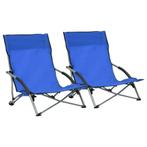 Strandstoelen Blauw 2st | Retour Deal 46% Korting, Tuin en Terras, 2 zitplaatsen, Overige materialen, Verzenden, Nieuw