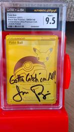 Pokémon Card - Gold Poke Ball - Signed Jason Paige, Hobby en Vrije tijd, Verzamelkaartspellen | Pokémon, Nieuw