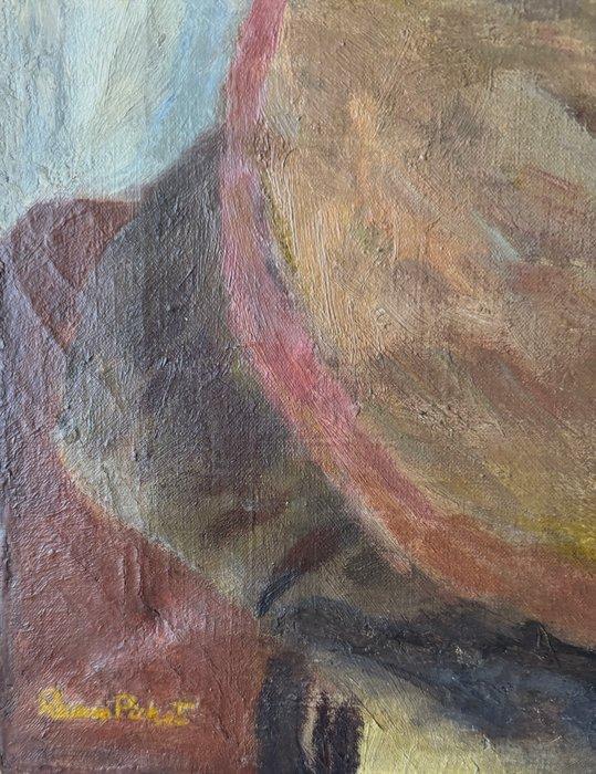 Ramon Pichot i Soler (1924–1996) - Joven con flores, Antiek en Kunst, Kunst | Schilderijen | Klassiek