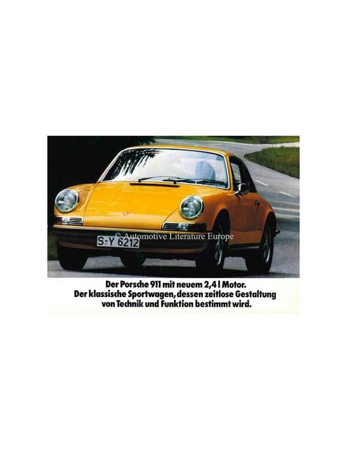 1972 PORSCHE 911 BROCHURE DUITS, Boeken, Auto's | Folders en Tijdschriften, Ophalen of Verzenden